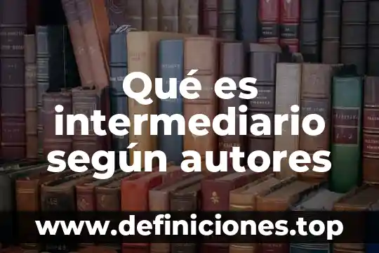 Que es un software para elaboracion de diseños 4 Qué es intermediario según autores