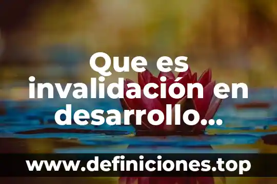 Que es el desarrollo segun baltes 7 Que es invalidación en desarrollo organizacional