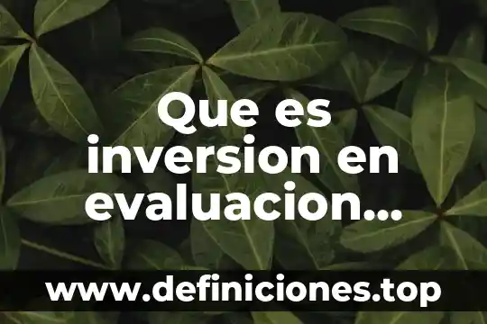 Que es la gestion financiera en la fiscalizacion 6 Que es inversion en evaluacion financiera