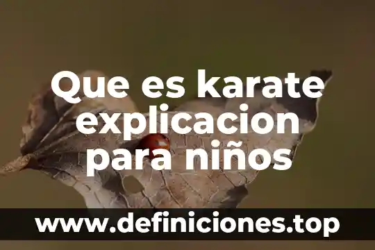 Qué es una metáfora explicación para niños de primaria 4 Que es karate explicacion para niños