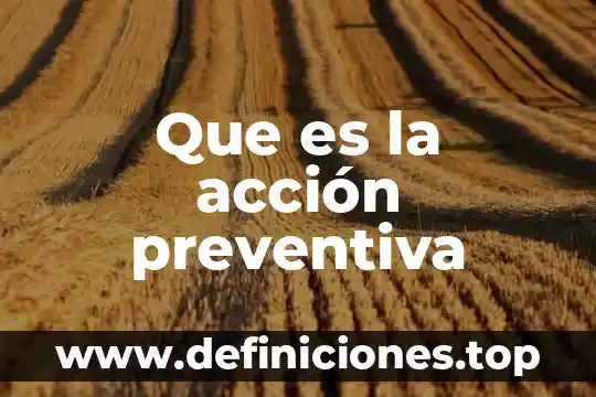 Que es regulación jurídica marco de accion preventiva y correcta 5 Que es la acción preventiva