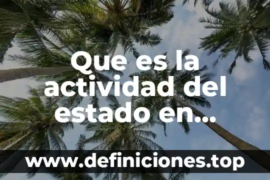 Que es la actividad del estado en derecho fiscal