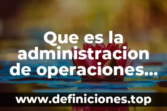 Que es el modelo de cantidad fija administracion de operaciones 5 Que es la administracion de operaciones y suministros
