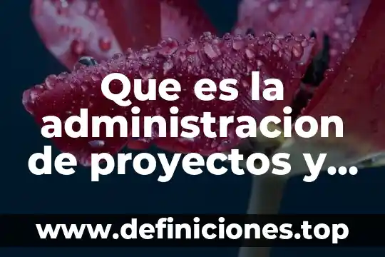 Que es la materia de proyectos institucionales 3 Que es la administracion de proyectos y entregables