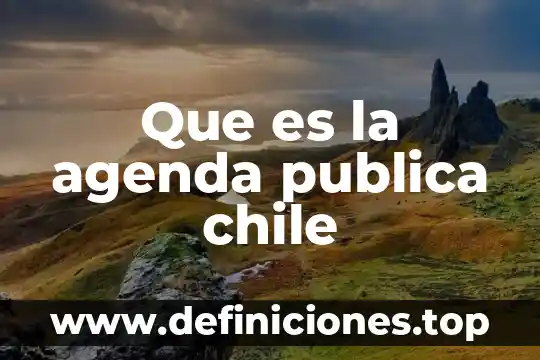 Que es la agenda publica chile