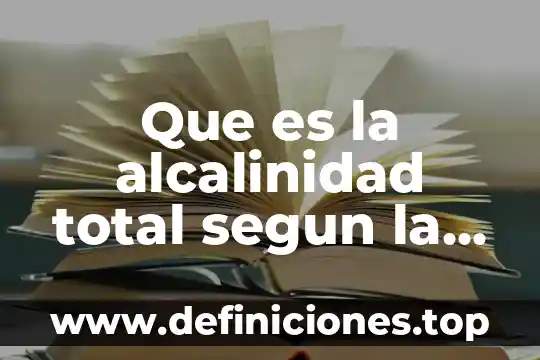 Que es una norma tecnica chile 5 Que es la alcalinidad total segun la norma