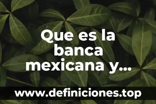 Universidad mexicana que es estequiometria 4 Que es la banca mexicana y mundial