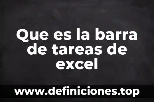 Que es un cubo olap excel 8 Que es la barra de tareas de excel