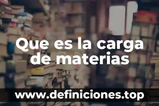 Que es materias optativas 7 Que es la carga de materias