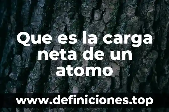 Que es carga progresiva 3 Que es la carga neta de un atomo