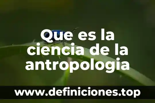 Aficionado de antropología que es 3 Que es la ciencia de la antropologia