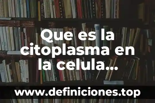 Que es la citoplasma en la celula vegetal
