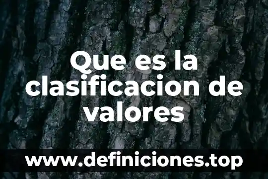 Que es el mercado de valores en mexico 3 Que es la clasificacion de valores