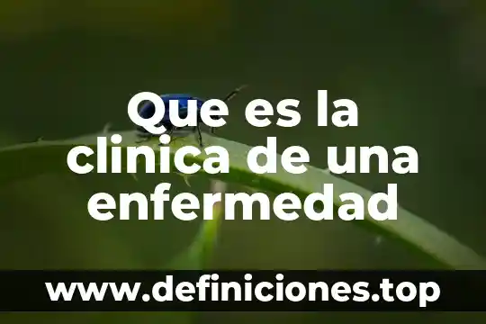 Que es una enfermedad microbiana 4 Que es la clinica de una enfermedad