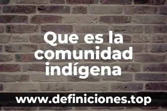 Que es una comunidad cosmopolita 3 Que es la comunidad indígena