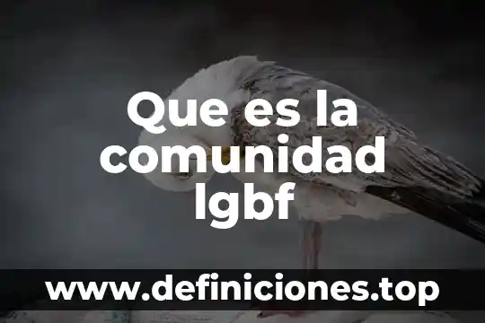 Que es la comunidad lgbf