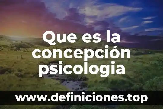 Concepción de autores que es la pintura 5 Que es la concepción psicologia