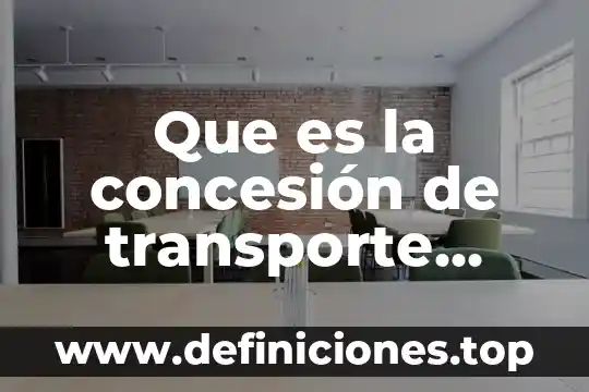 Que es numero de agente en transporte aereo 6 Que es la concesión de transporte publico