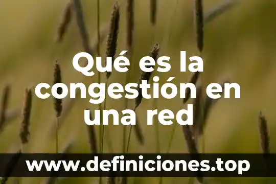 Qué es la congestión en una red
