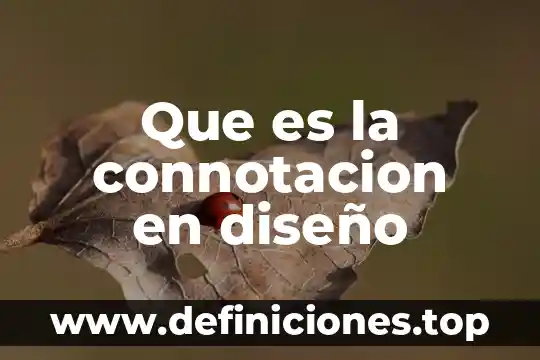 Qué es denotación y connotación ejemplo 3 Que es la connotacion en diseño