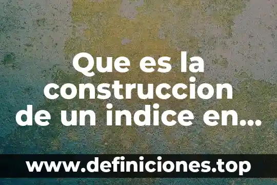Que es la construccion de un indice en spss