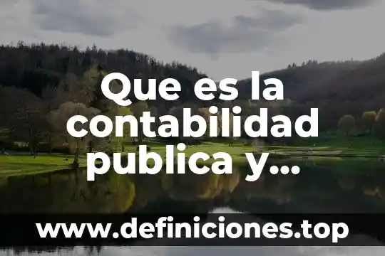 Que es una obra privada comprometida 7 Que es la contabilidad publica y privada