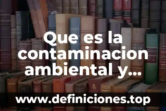 Que es la contaminacion ambiental directa 3 Que es la contaminacion ambiental y sus consecuencias