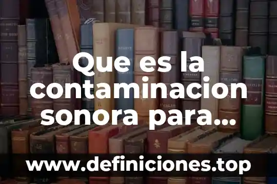 Que es la contaminacion ambiental directa 8 Que es la contaminacion sonora para niños