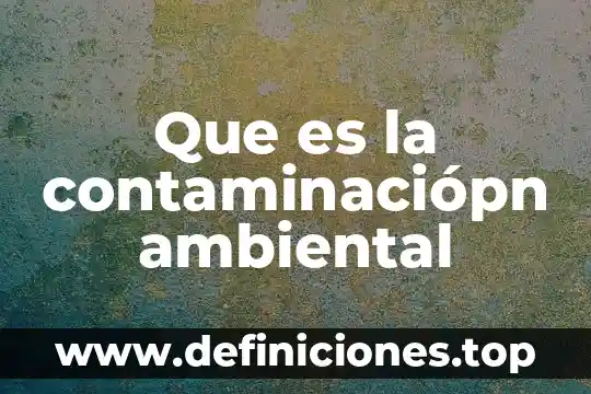 Que es un mashup en ingles 6 Que es la contaminaciópn ambiental