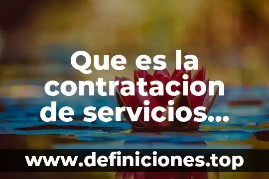 Que es la hoja de servicios para contratacion 6 Que es la contratacion de servicios profesionales