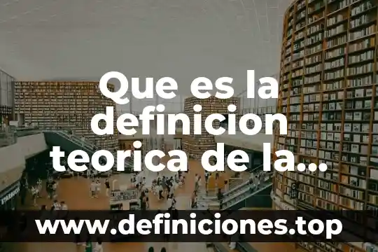 Que es la definicion teorica de la variable