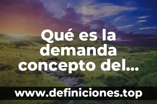 Qué es la demanda concepto del código