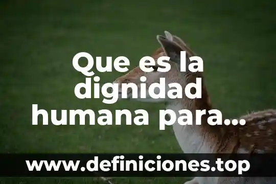 Que es la dignidad humana para efrain gonzalez luna