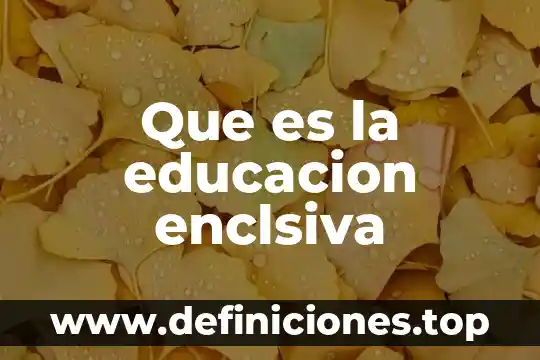 Que es planificar en educación 8 Que es la educacion enclsiva