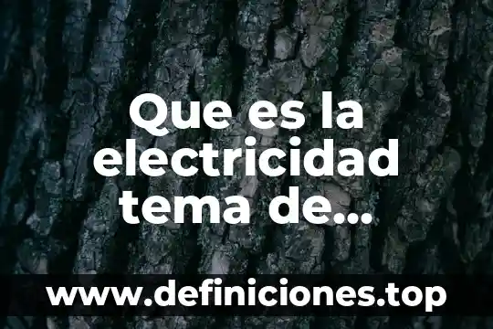 Que es pdu en electricidad 8 Que es la electricidad tema de primaria