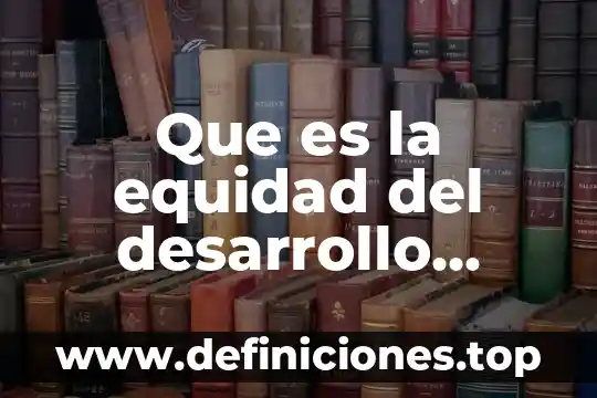 Que es el desarrollo segun baltes 3 Que es la equidad del desarrollo sustentable