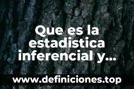 Que es la estadistica inferencial y donde se aplica