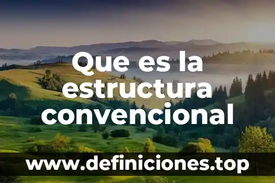 Que es la estructura convencional