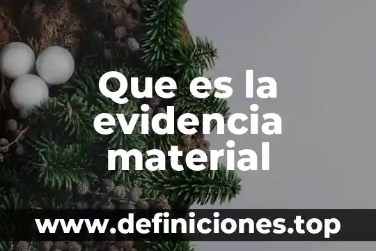 Que es color en un material 3 Que es la evidencia material