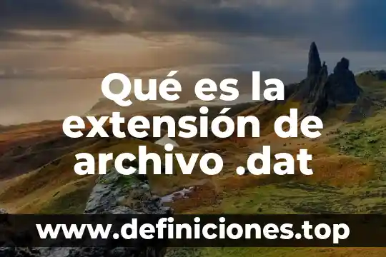 Que es una extension en una pagina web 3 Qué es la extensión de archivo .dat