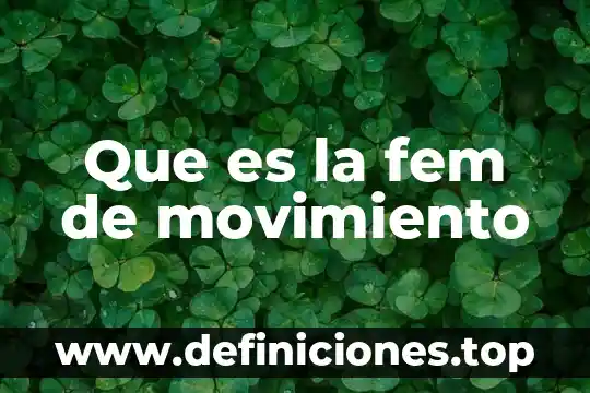 Que es el movimiento equien fue bernal diaz del castillo 6 Que es la fem de movimiento