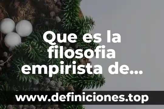 Que es la filosofia empirista de david hume