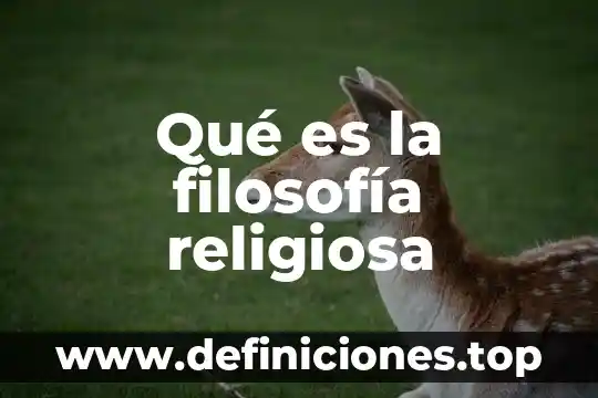 Qué es la filosofía religiosa