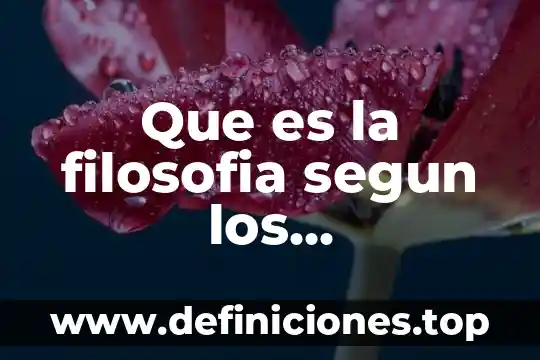 Que es la filosofia segun los materialistas