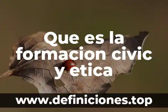 Que es la etimologia en la etica 7 Que es la formacion civic y etica