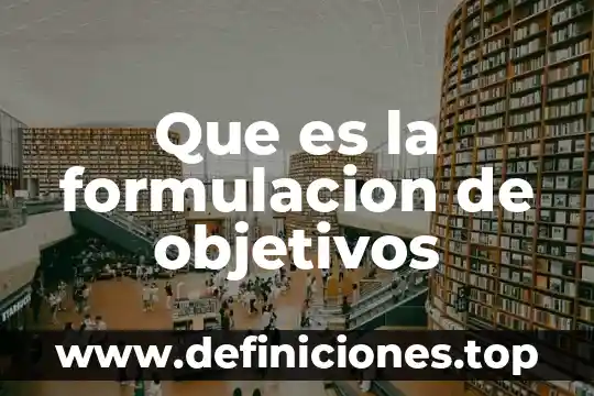 Qué es un planteamiento y sus objetivos 3 Que es la formulacion de objetivos
