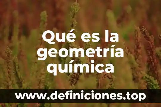 Qué es la geometría química