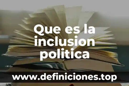 Que es la inclusion social en mexico 6 Que es la inclusion politica