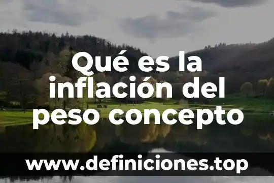 Qué es la inflación del peso concepto