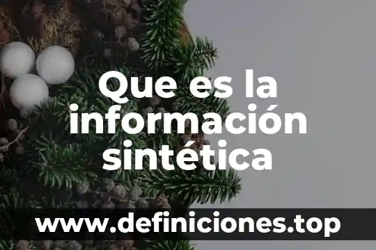 Que es un cromatograma y que informacion puedo obtener 4 Que es la información sintética